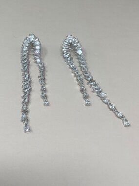 Shashi | Pear Diamond Drop Earrings